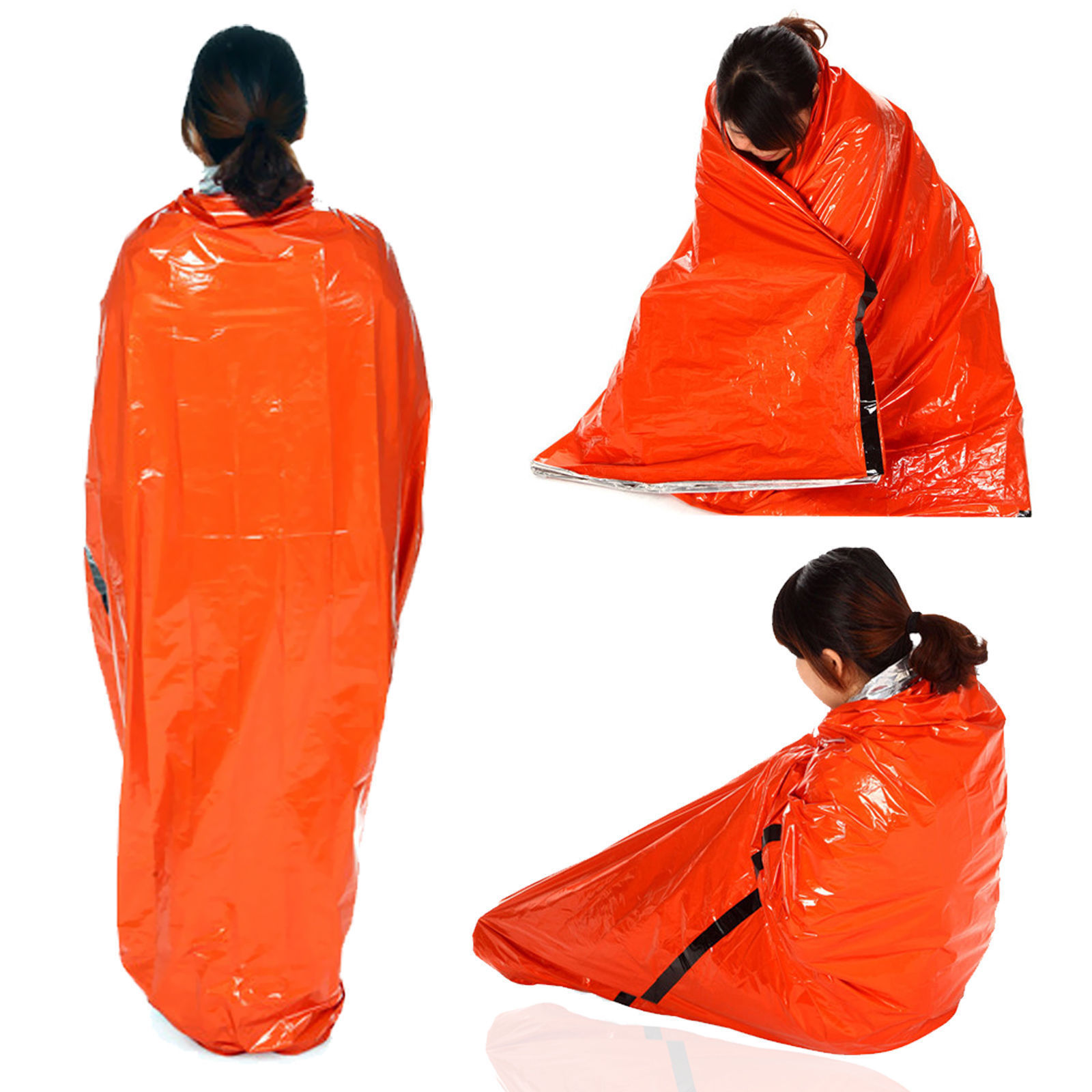 Sleeping Bag Emergency Aluminium Camping Outdoor Survival 84″x 36″ Mylar Duty