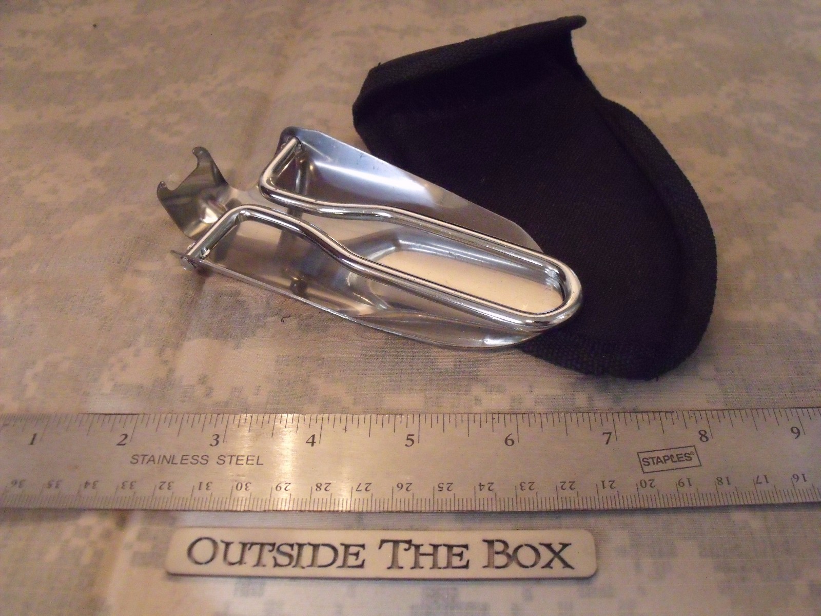 Emergency/Survival: Mini Folding Trowel – Stainless Steel w/ Nylon Carry Case