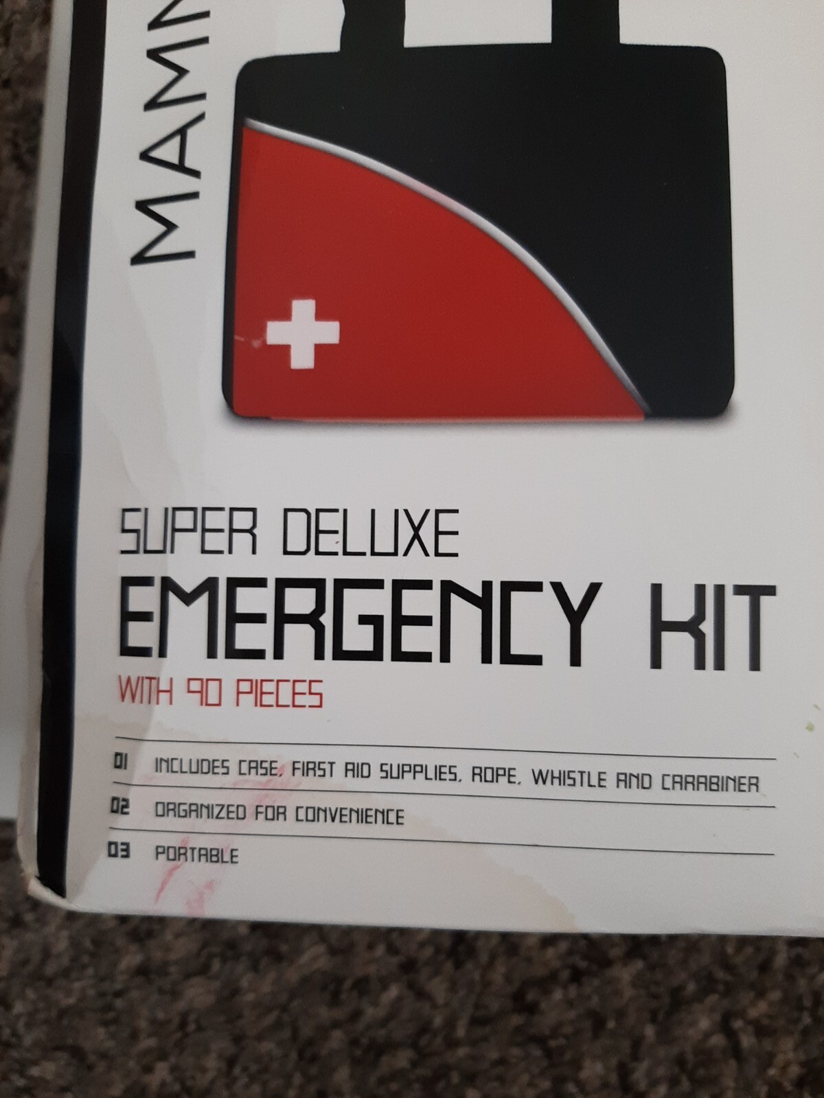 Mammoth Super Deluxe Emergency Kit 90 pieces wi2 case first aid supplies new