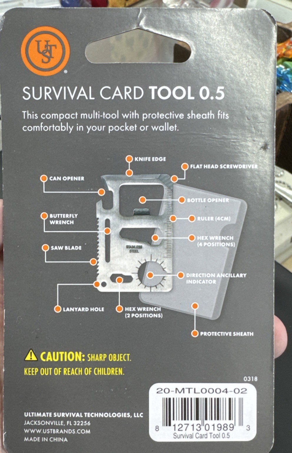 UST Pocket Sized Survival Card Tool – Multi-Tool – 11 tools