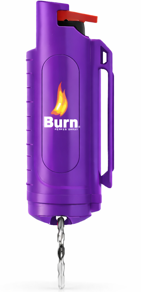 2 Pack Pepper Spray Keychain 1/2oz Police Strength Self Defense Burn OC Purple