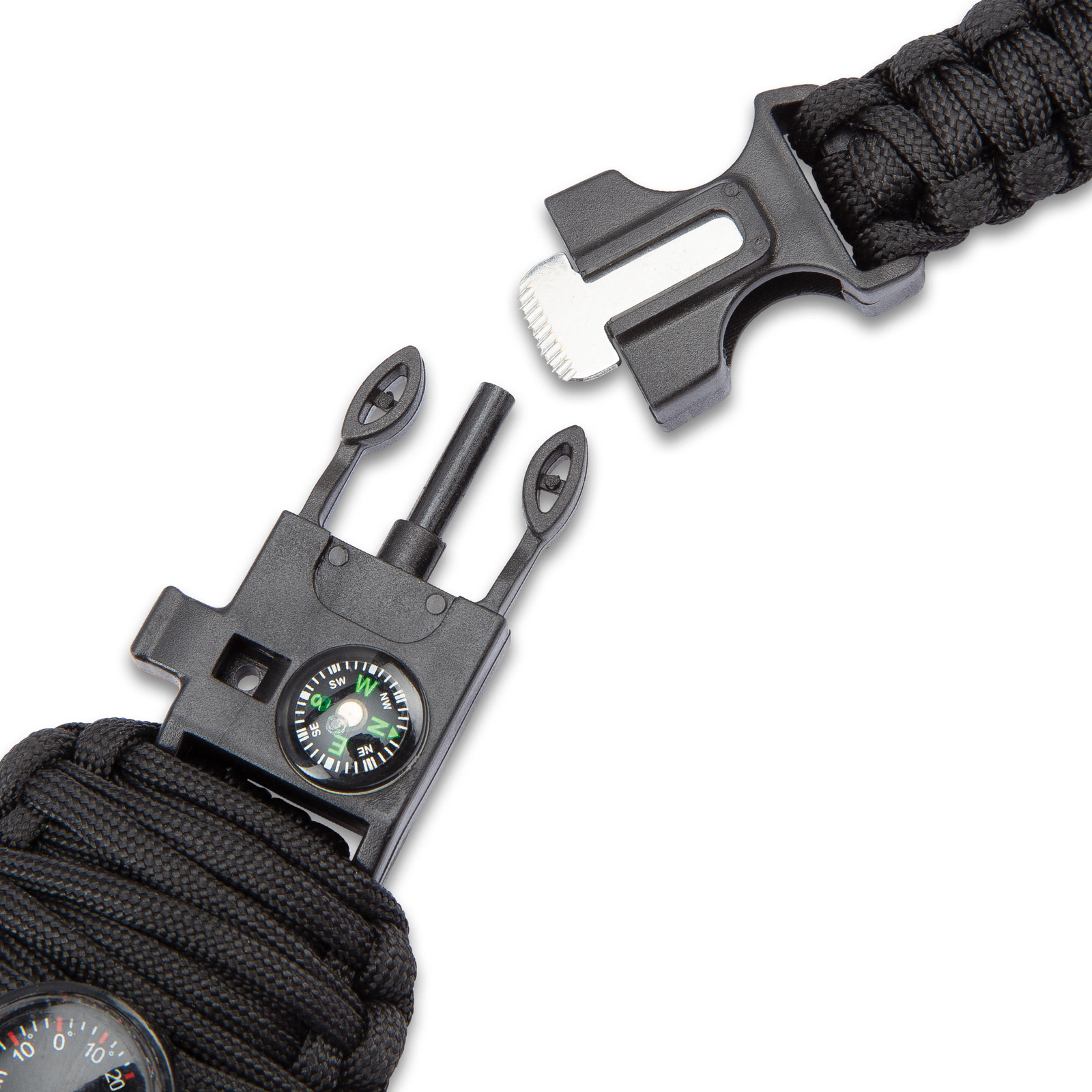 Paracord Fishing Kit Carabiner Survival Emergency Camping Fire Starter Set