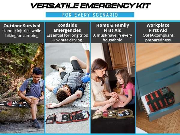 Emblem OD 242 Piece Survival First Aid Kit with Tourniquet | Tan