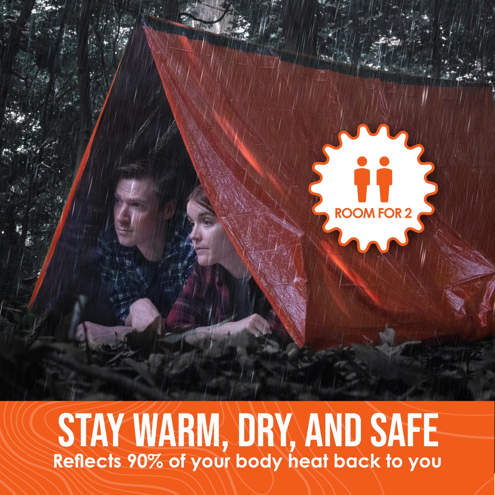 Go Time Gear Ultralight Survival Tent – Heat Retention 2 Pack, Green