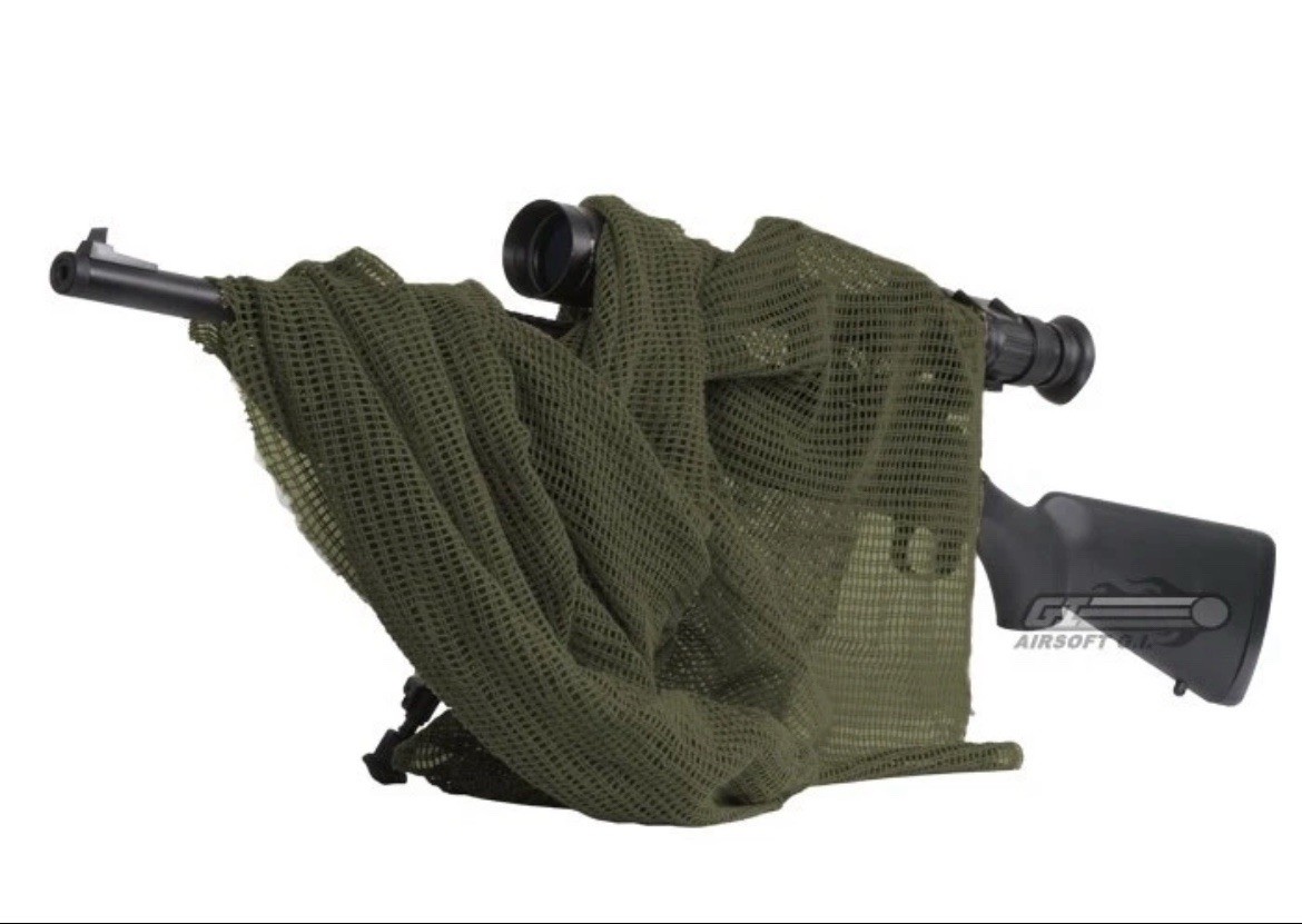 Tactical Concealment Sniper Veil Netting Mesh Hunting Scarf Head Cover Canoflagu