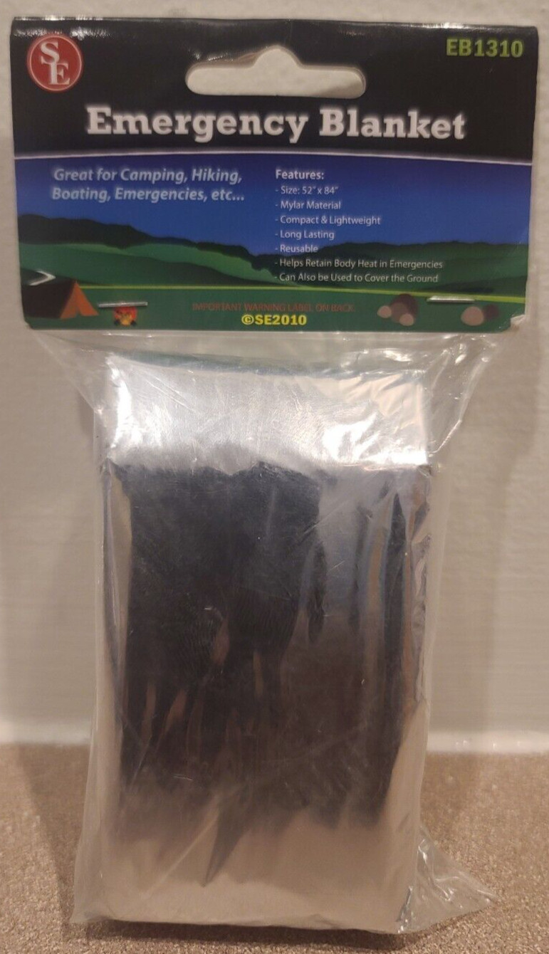 SE Emergency Hiking Camping Survival Blanket 52″ x 84″ – EB1310