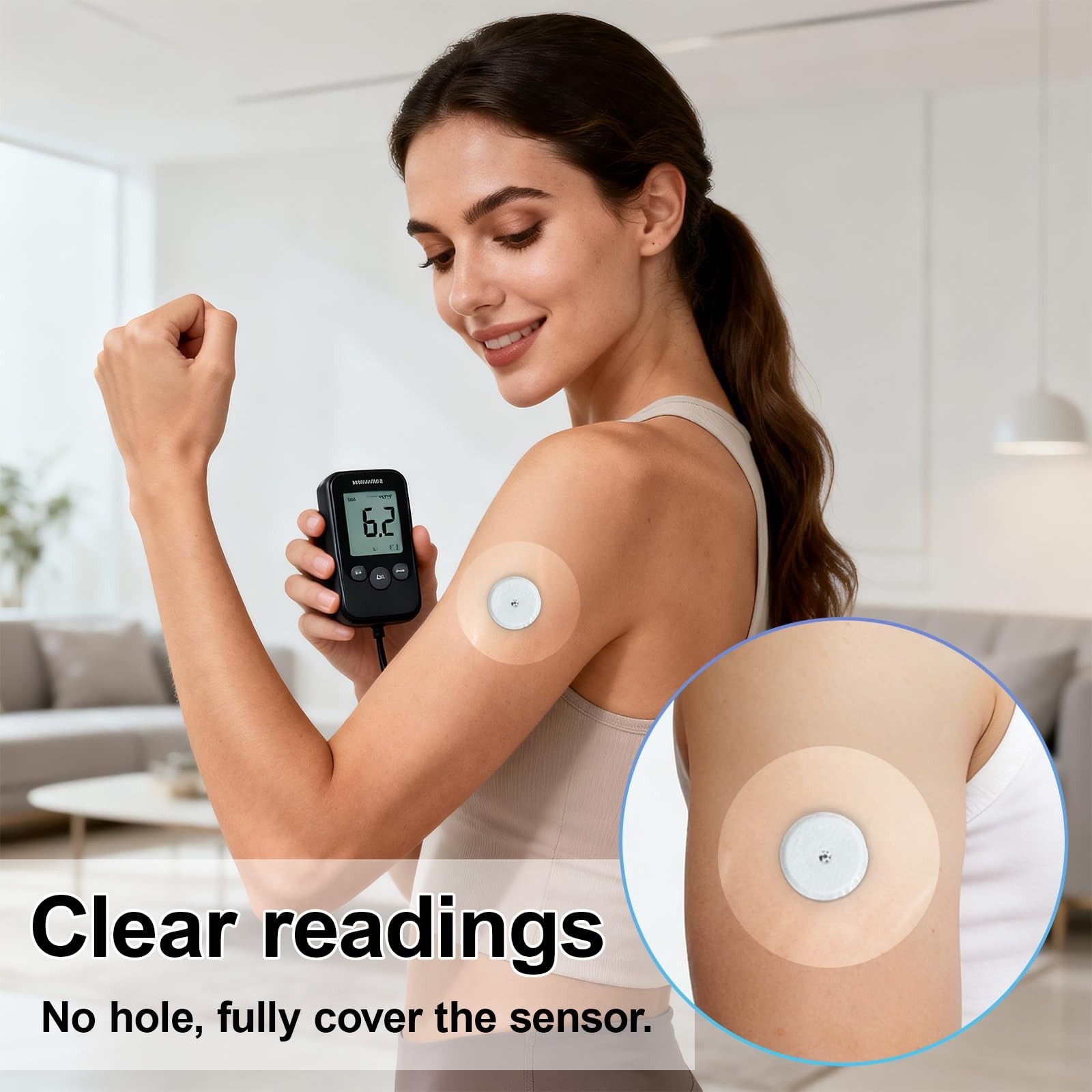 20 Pack Waterproof Adhesive Patches for Freestyle Libre 2 Sensor Covers – 14 Day
