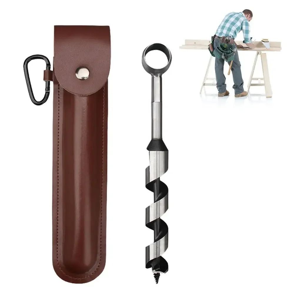 Hand Auger Drill Wood Hole Tool Bushcraft Camping Survival Wrench