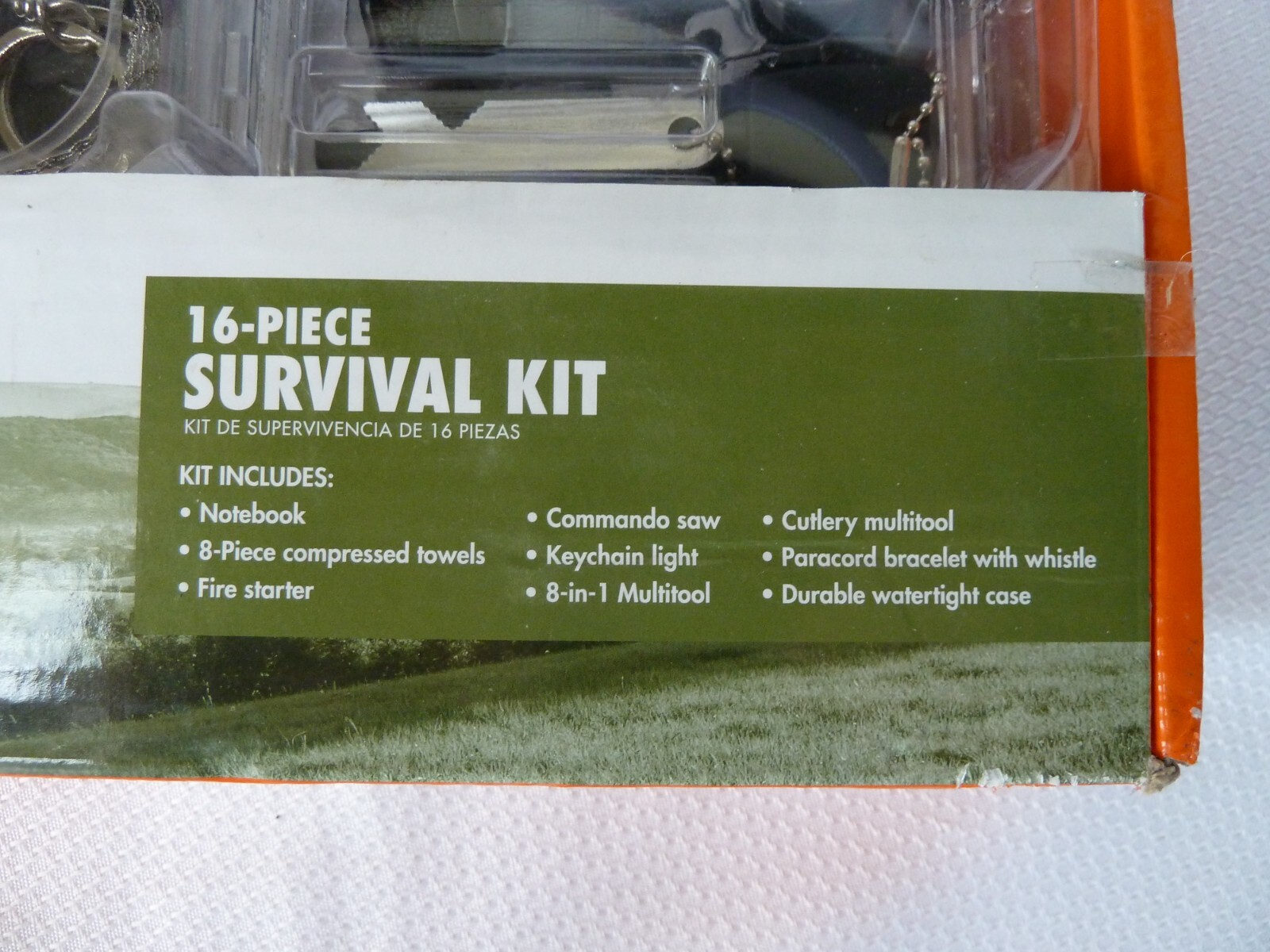 OZARK TRAIL 16 Piece Survival Kit for Car Camping Hiking Emergency New