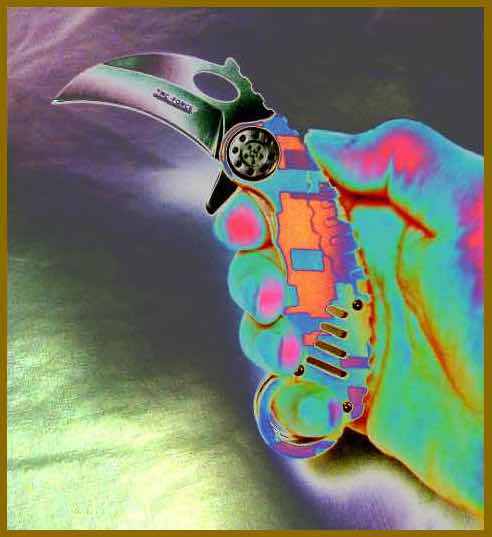 Camo Karambit Spring Assist Knife +50 Ft 550 Military Grade Nylon ParaCord Black