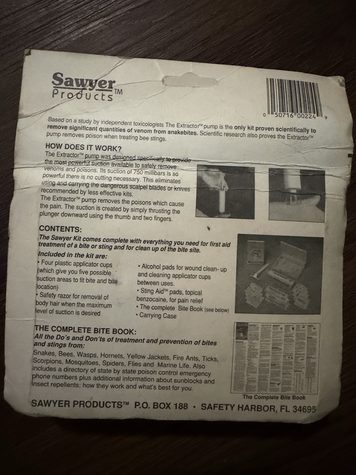 Sawyer Products The Extractor Bite & Sting First Aid Kit Yellow Camping