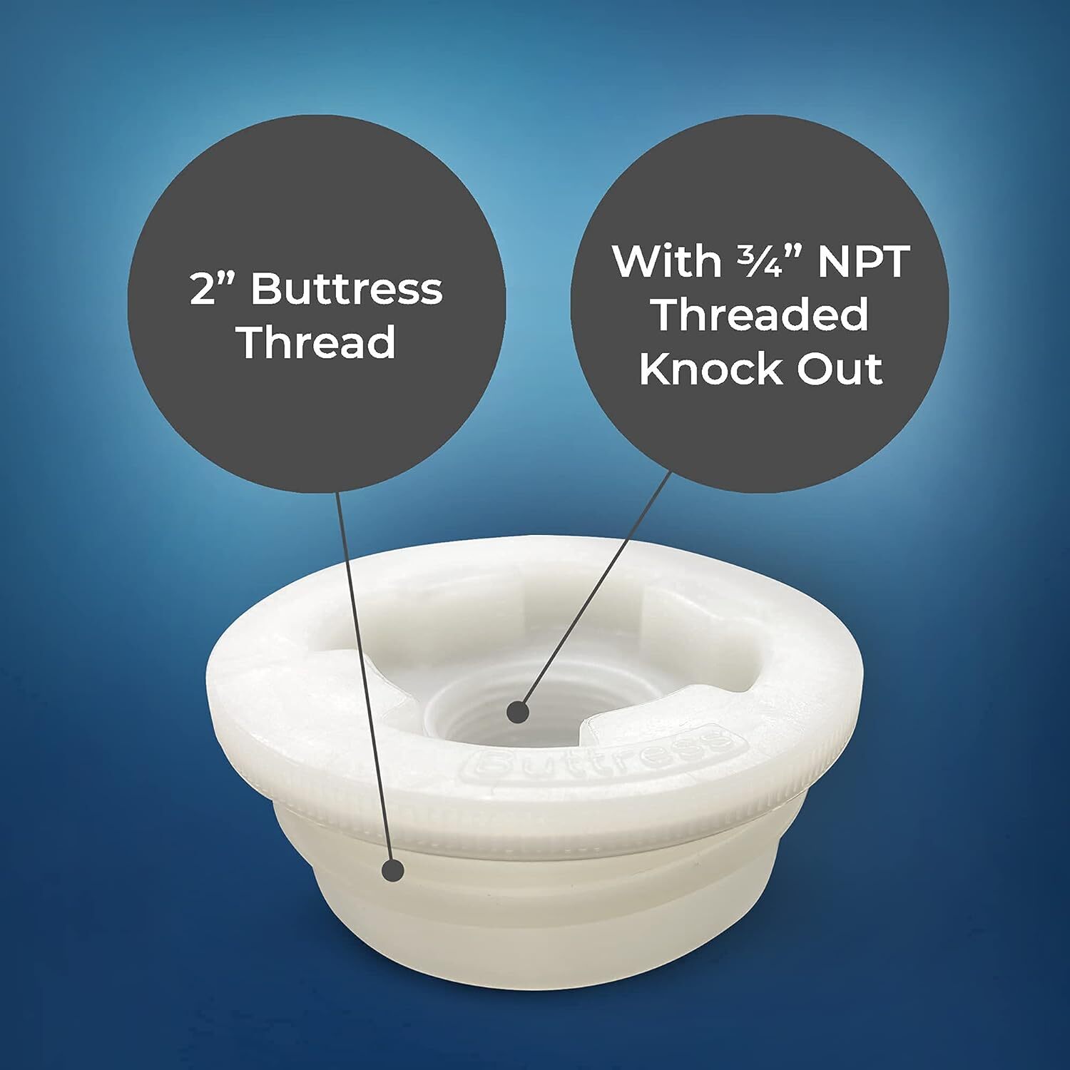 2 Pack Bung Caps Off White Compatible With 15G 30G 55G Drums Made In Usa