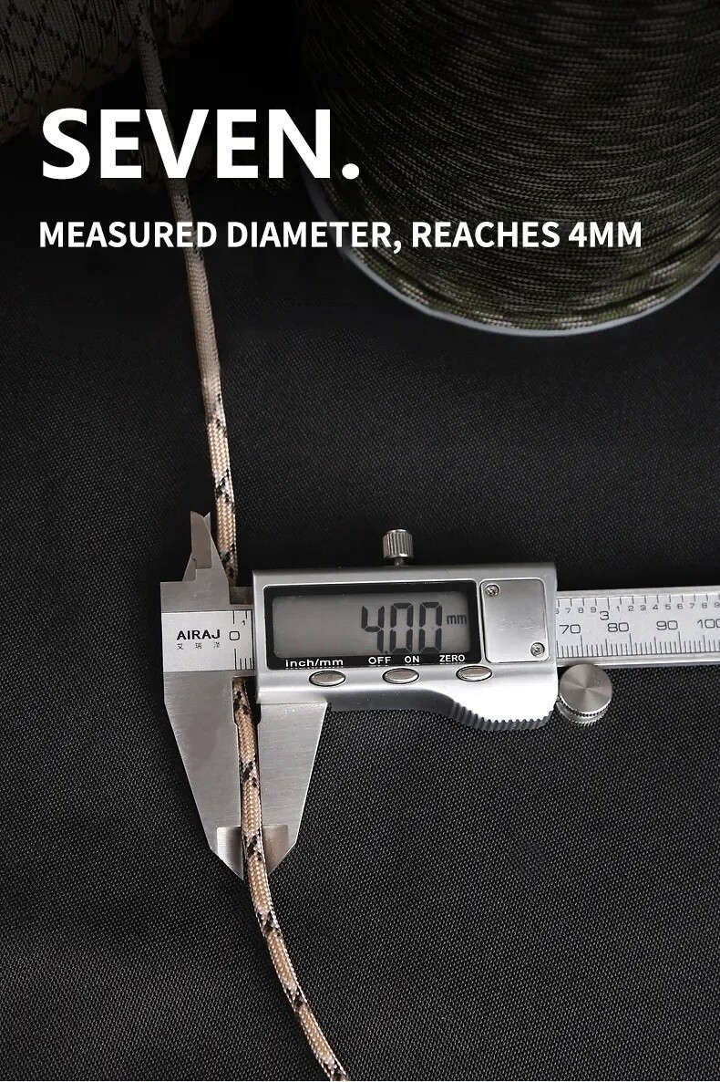 Cuerda de paracaidas Cordon de Paracord para acampar supervivencia 550 7nucleos