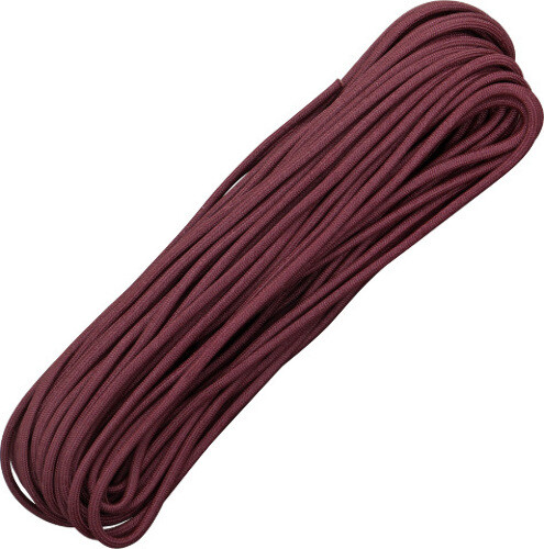 Parachute Cord Maroon 100 ft RG013H 7 strand. Rated for 550 lbs.