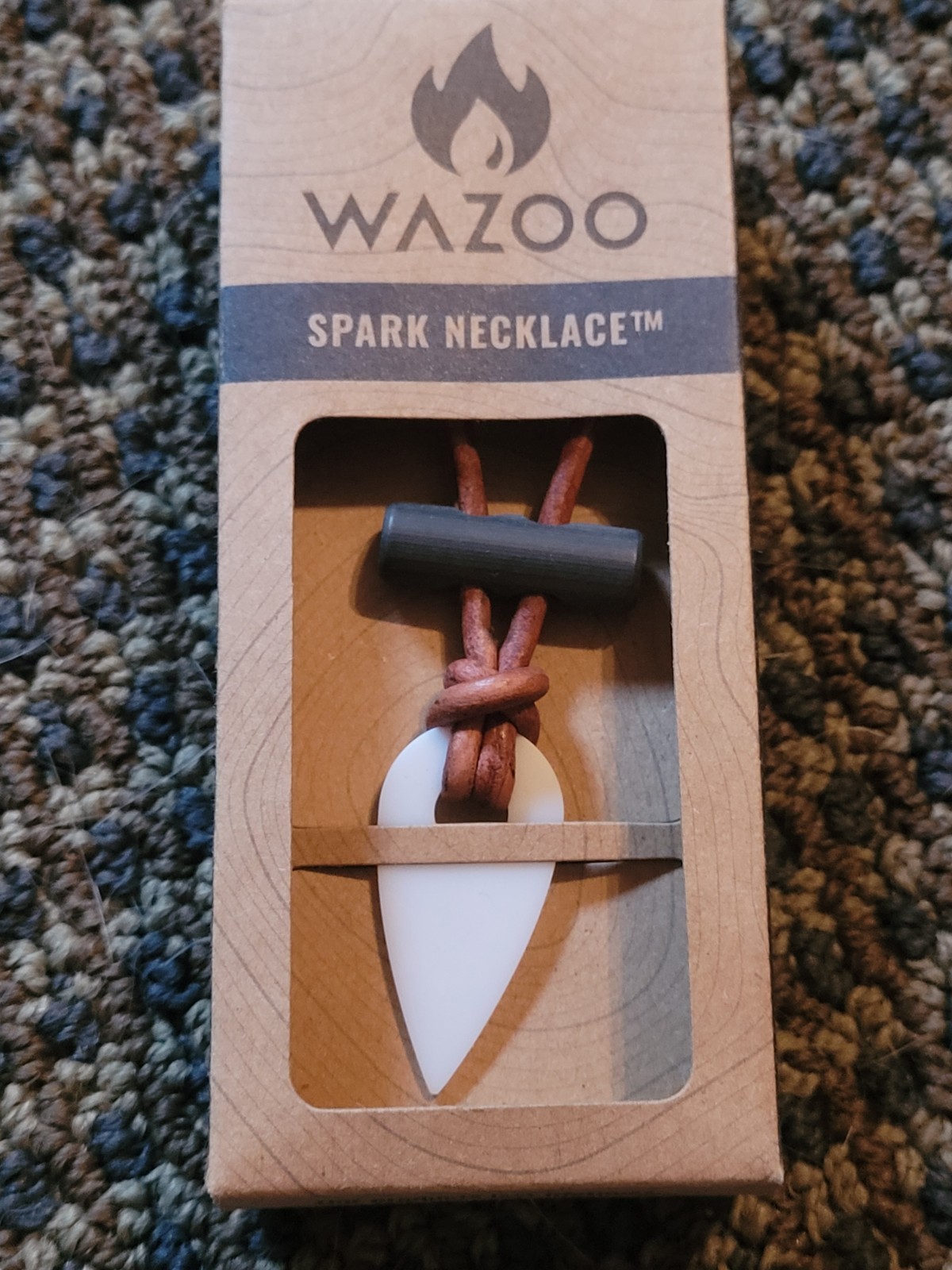 Wazoo Spark Necklace (White Ceramic) Fire Starting Capability Wearable Form