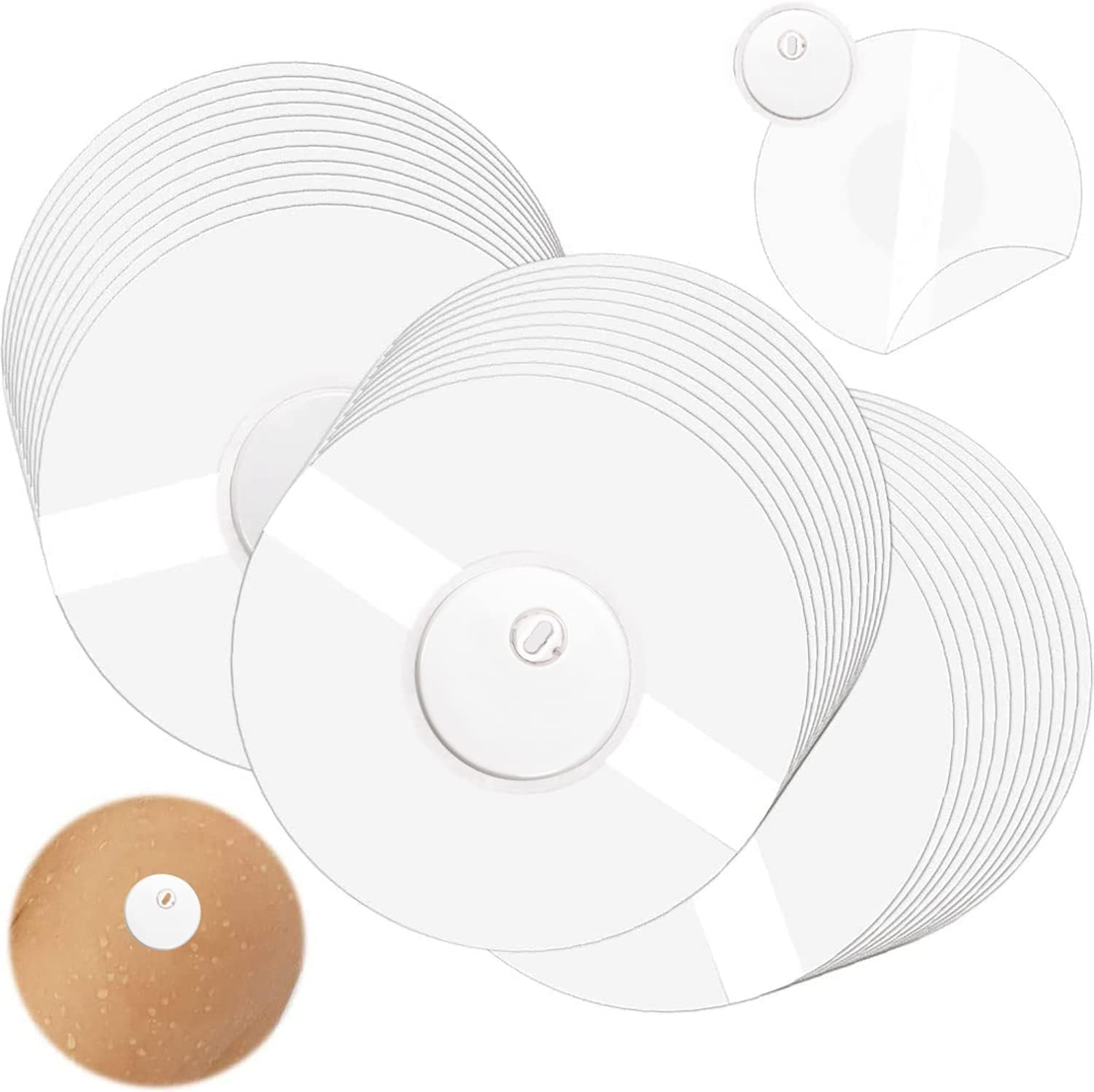20 Pack Freestyle Adhesive Patches Sensor Covers for Libre 1/2/3, Waterproof & T