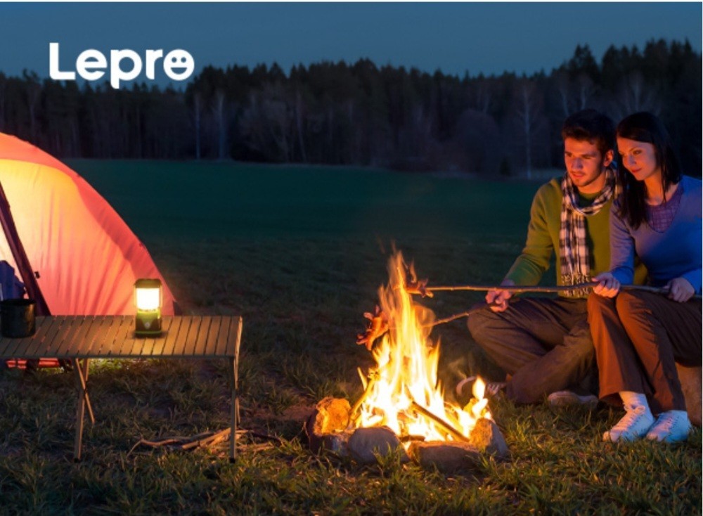 LEPRO 1000 LUMEN LED CAMPING LANTERN EMERGENCY & SURVIVAL LIGHT NEW REG BATTERIE