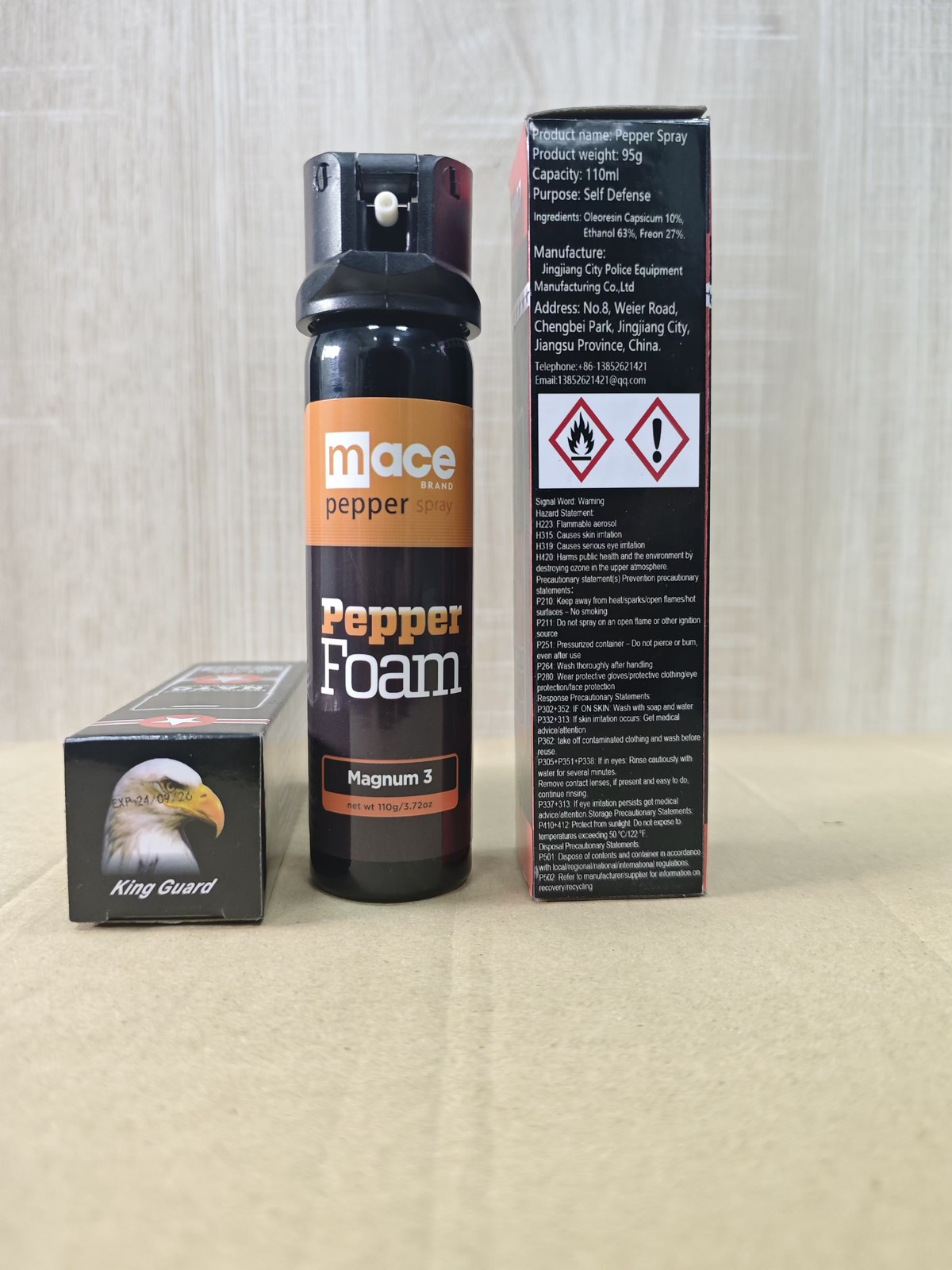 6 Pack Mace Magnum 3 Pepper Spray 110 ml MACE Foam 3.7oz