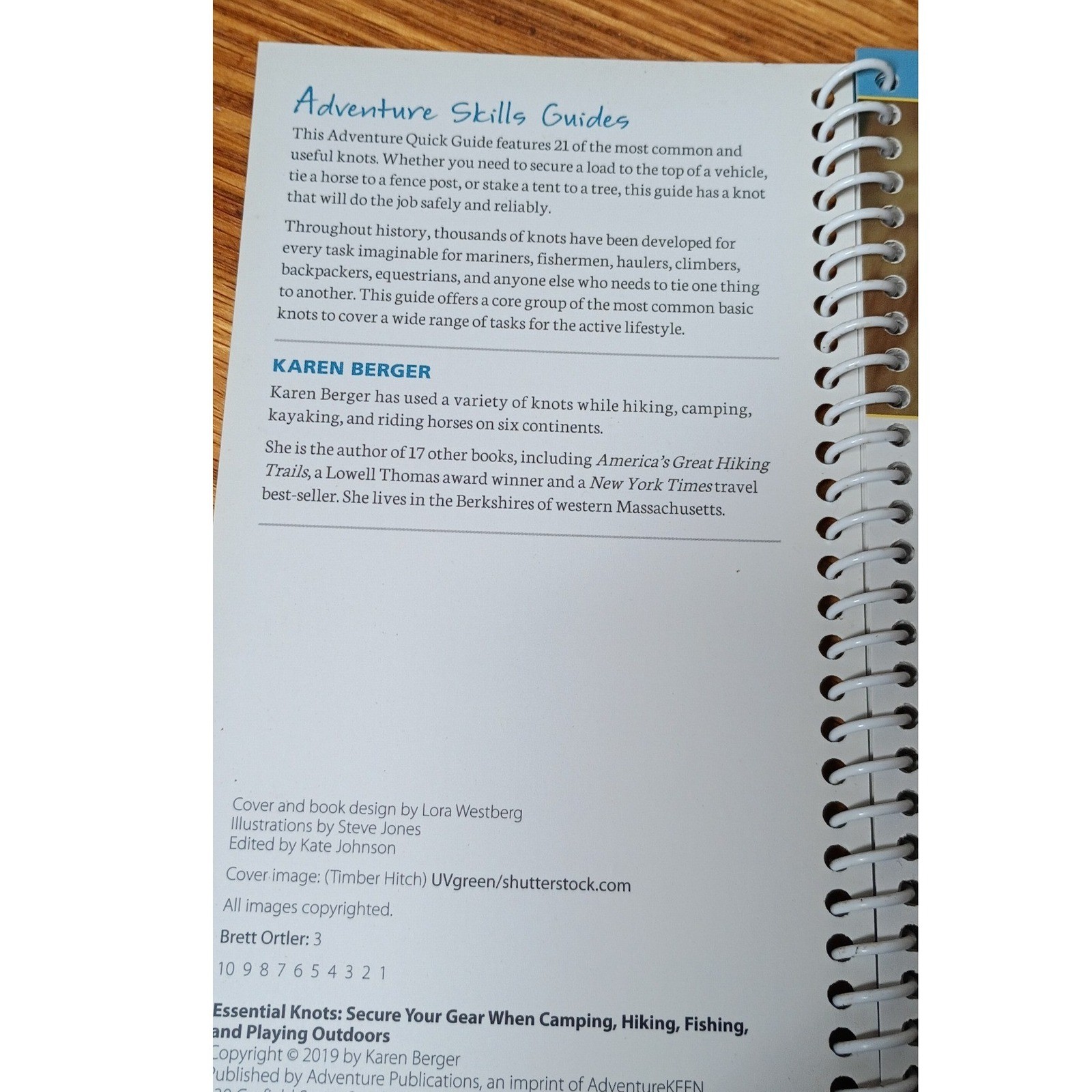 Essential Knots Adventure Skills Guide Karen Berger Spiral Bound Outdoor Book
