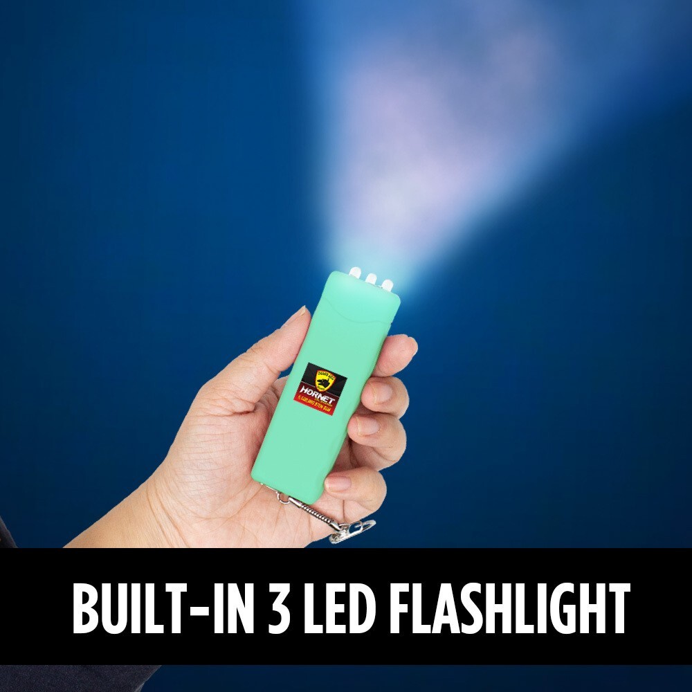 Stealth Compact Safety Device with LED Light & Keychain | Sleek Design with 110