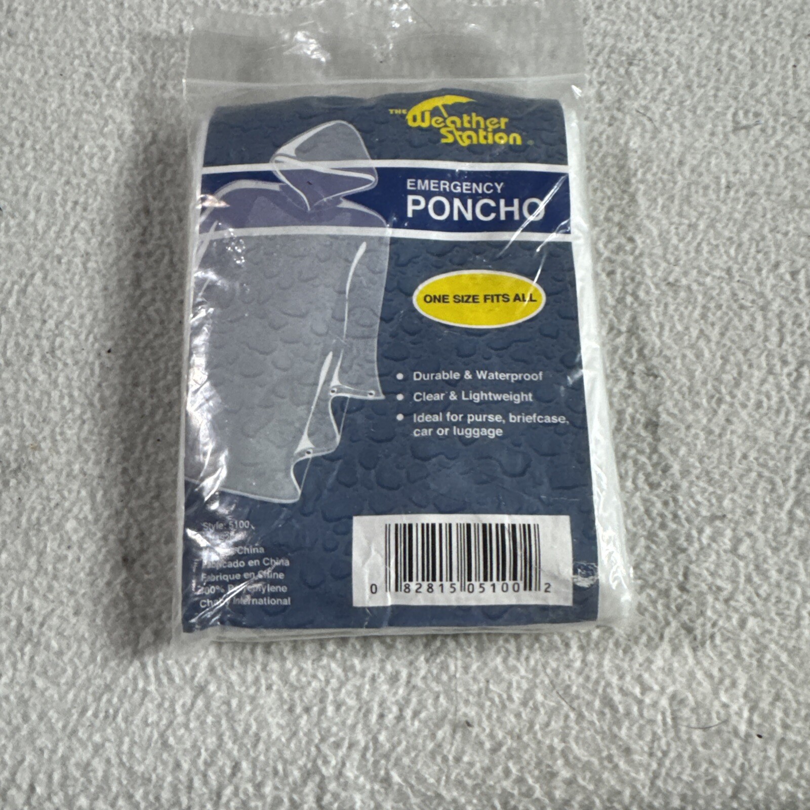 NWT The Weather Station Emergency Poncho, One Size Fits All