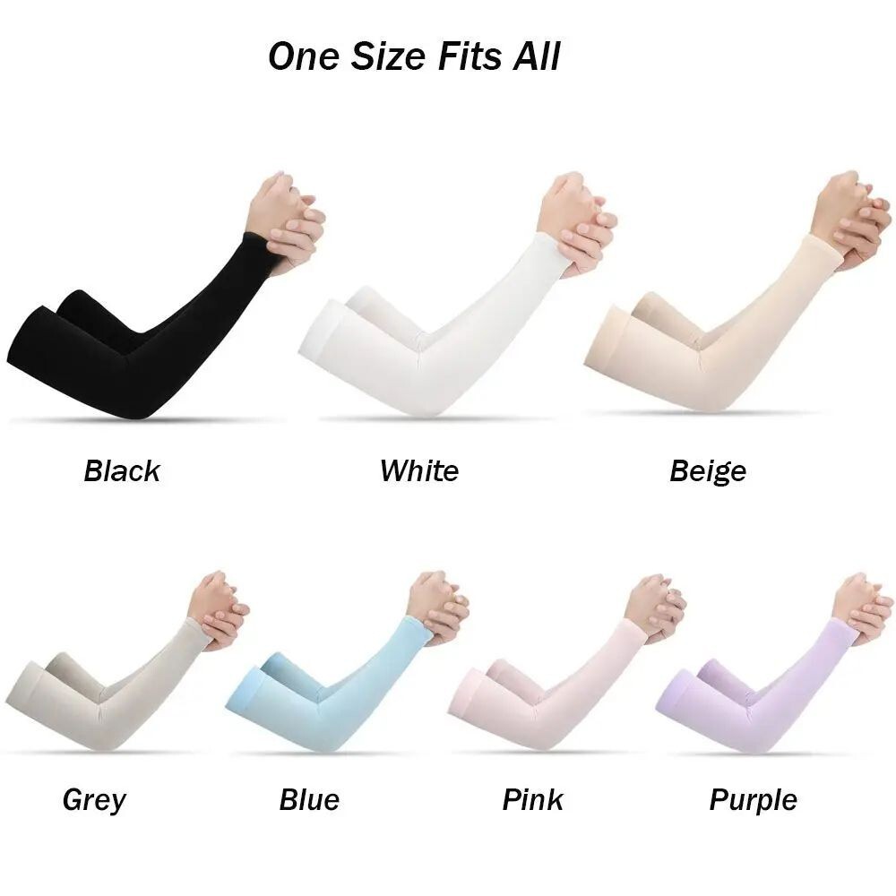 2Pcs Arm Sleeves – UV Protection, Cooling, Warm, Sports, Cycling, Running