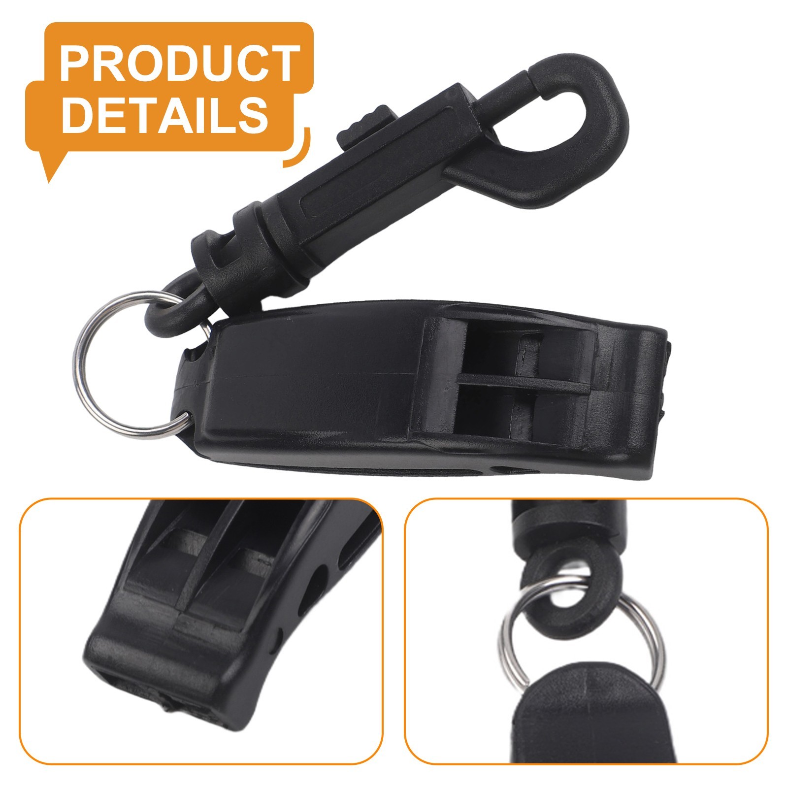 Camping Hiking Survival Whistle with Secure Lanyard Opening for Easy Carry