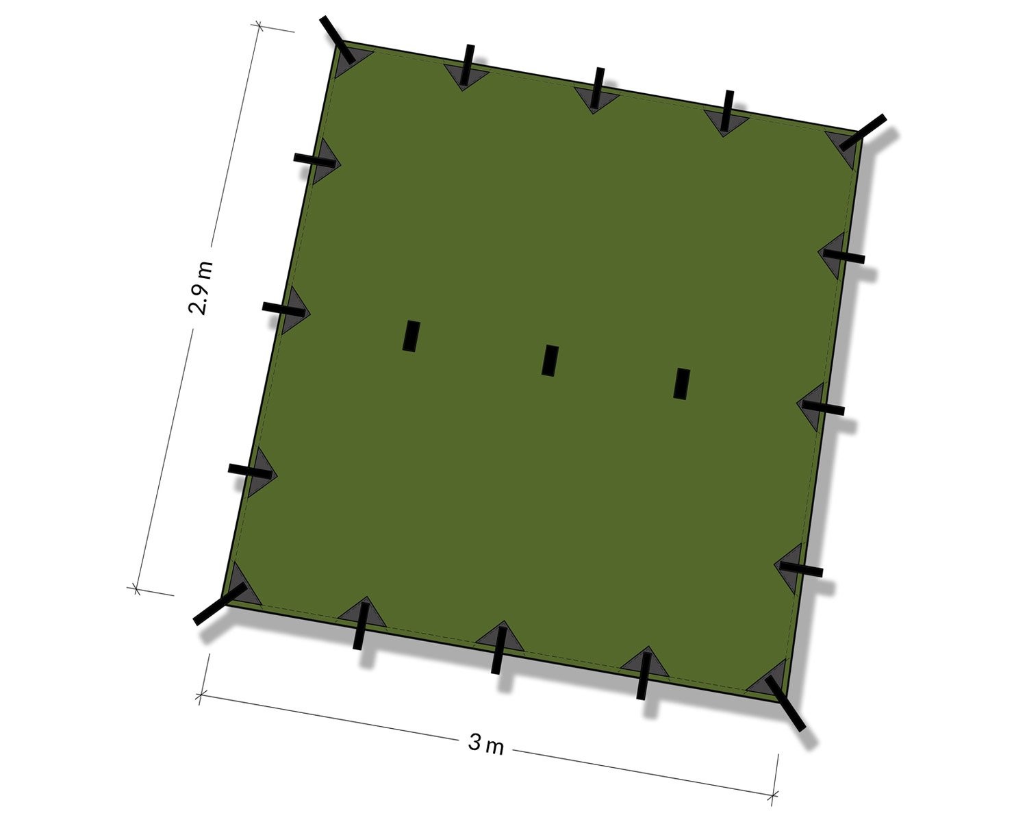 DD Hammocks Superlight Tarp (Olive Green) Large, Olive Green