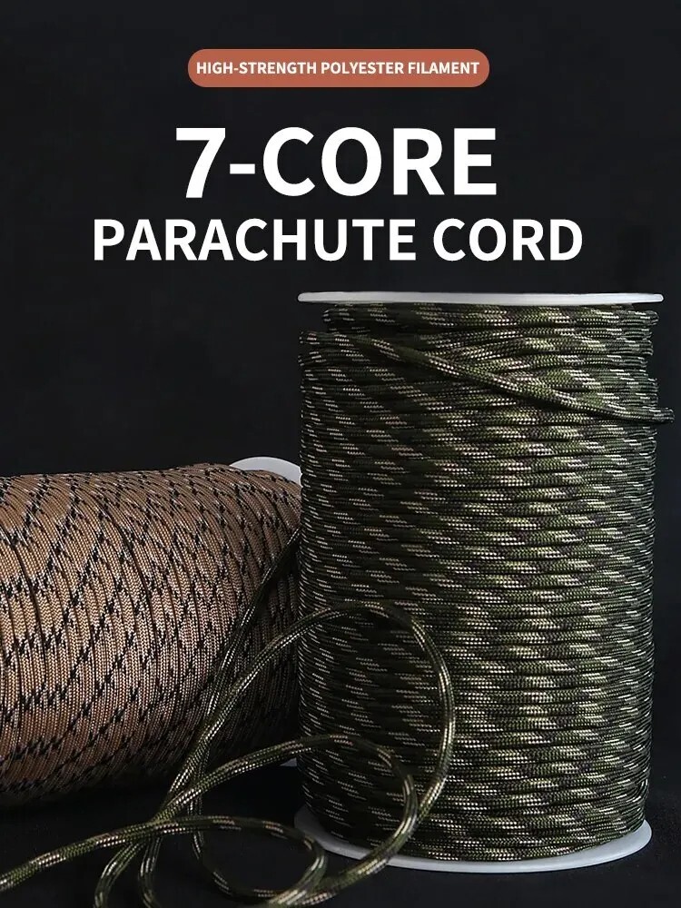 Cuerda de paracaidas Cordon de Paracord para acampar supervivencia 550 7nucleos