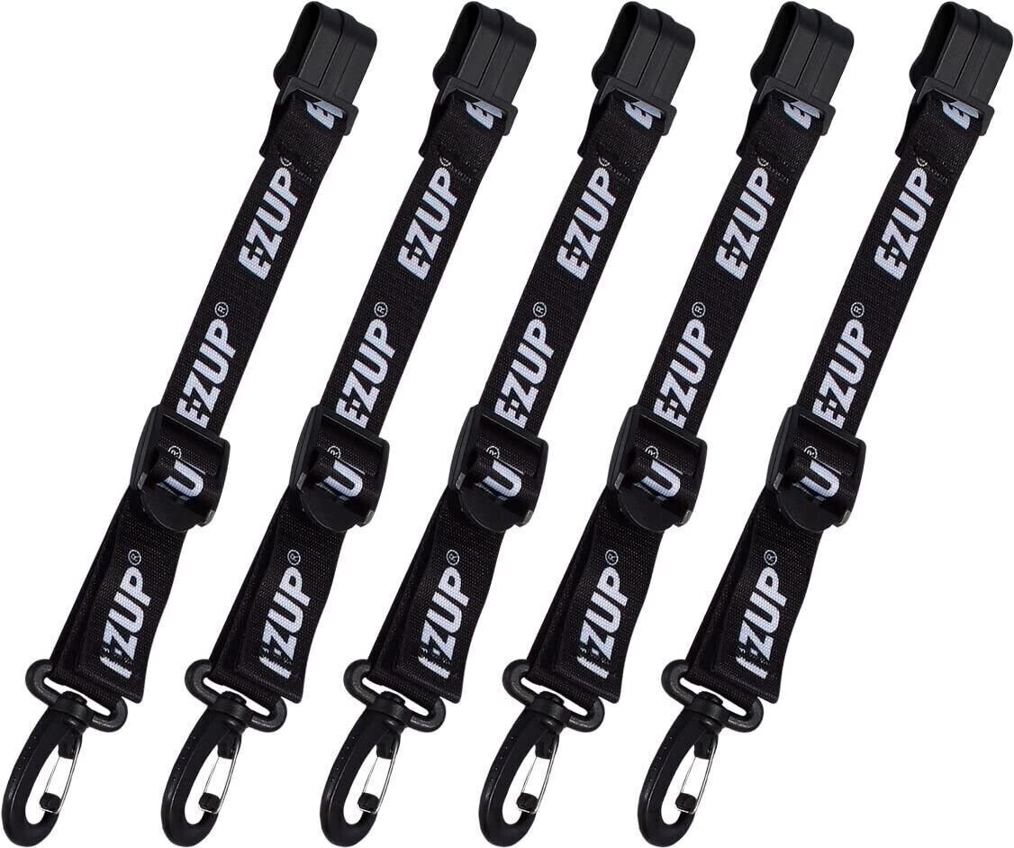 5 E-Z UP Canopy Hanging Clips Set of 5 Black Tent Hanging Clips Max length 15″ 5