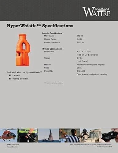 HyperWhistle The Original Worlds Loudest Whistle up to 142db Loud, Very Long …