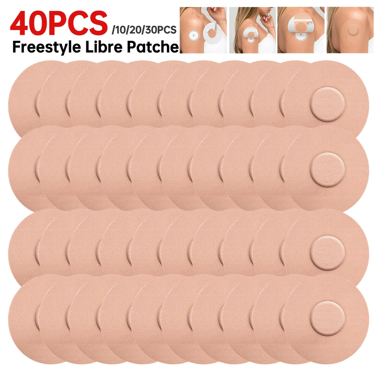 40/30/20/10PCS Freestyle Libre Patches Sports Sensor Stickers Breathable Waterpr