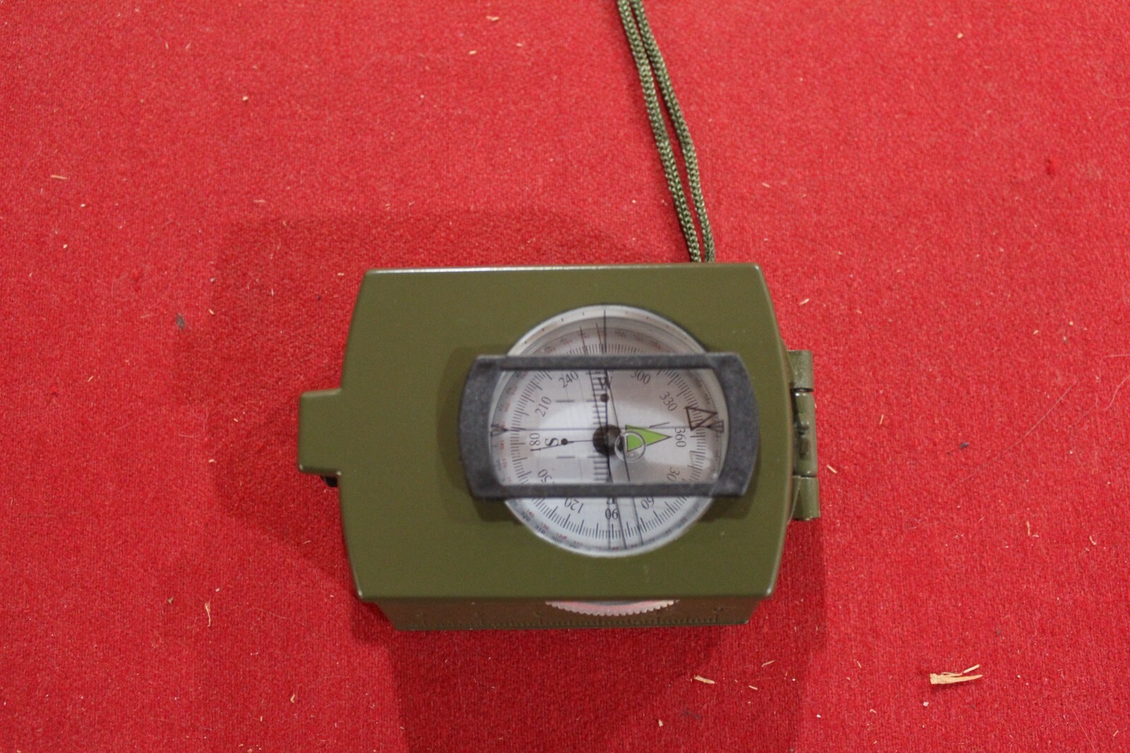 BACKPACK SURVIVAL LENSATIC COMPASS BUBBLE LEVEL360 SCALE MILITARY POUCH