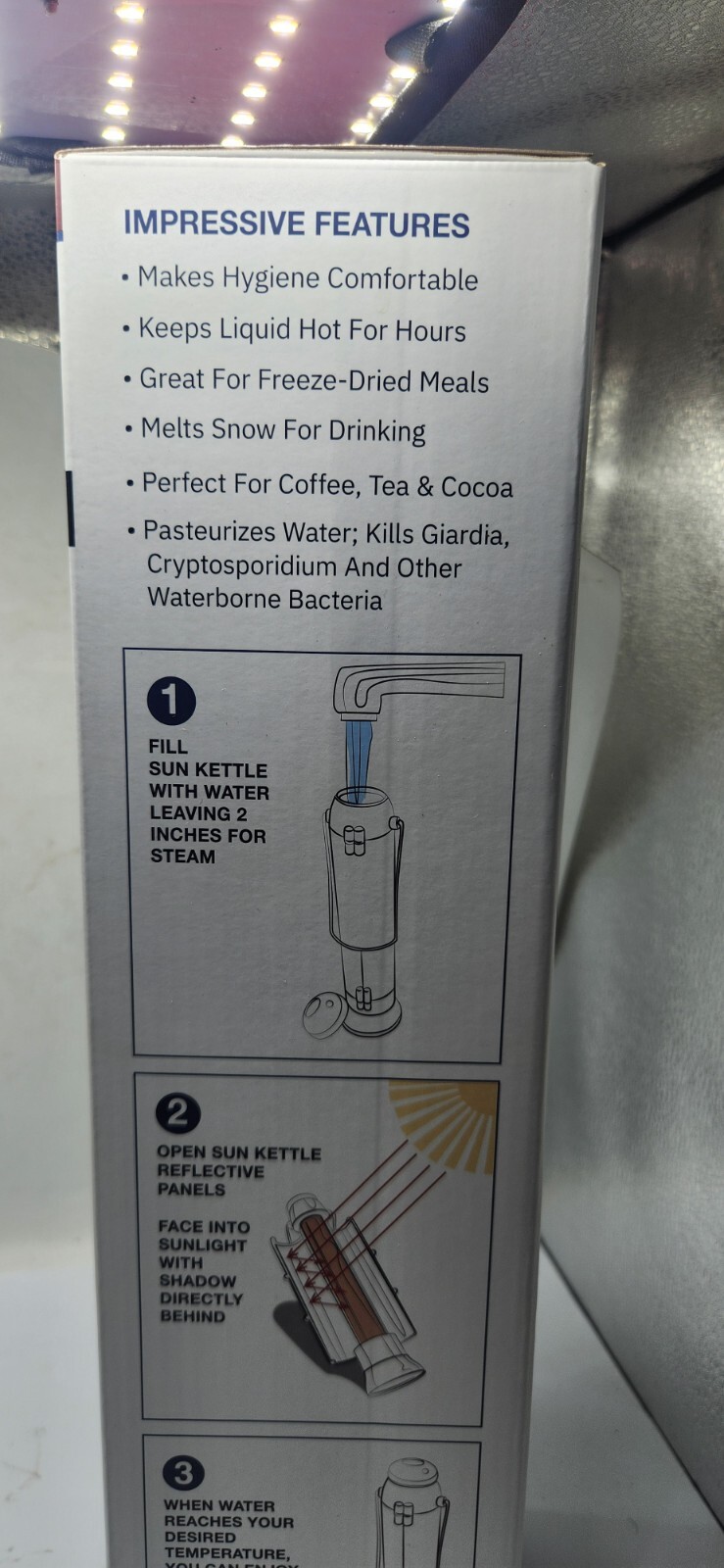 New 4Patriots Sun Kettle Rocket Solar Thermos Cooker Water Heater 4 Survival