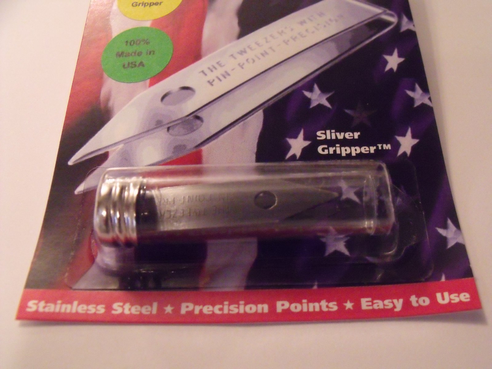 Uncle Bill’s Sliver Gripper TWEEZER, In Tube – Black Oxide – EDC/Survival Tool