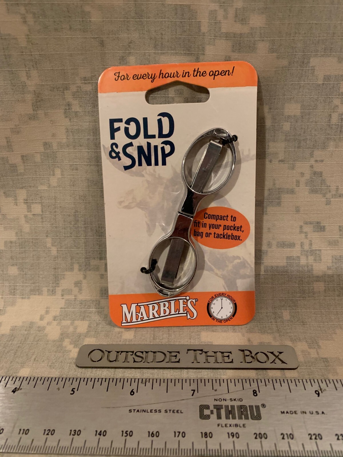Emergency/Survival: Marbles – Fold & Snip Scissors MR484 Stainless Steel – New!