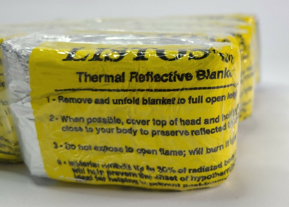 10 PACK • Super Large 82″x 54 Emergency Solar Mylar Blanket Survival Safety