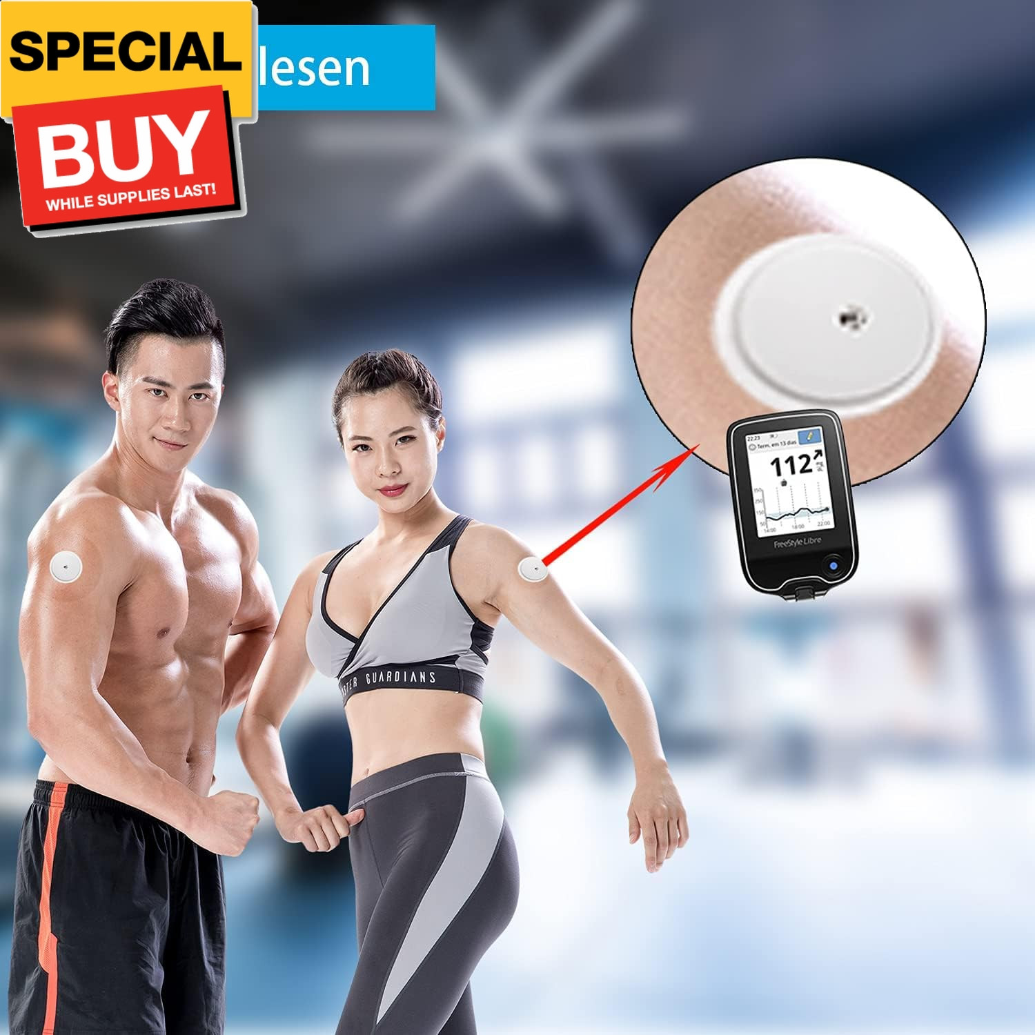 20 Pack Freestyle Adhesive Patches Sensor Covers for Libre 1/2/3, Waterproof & T