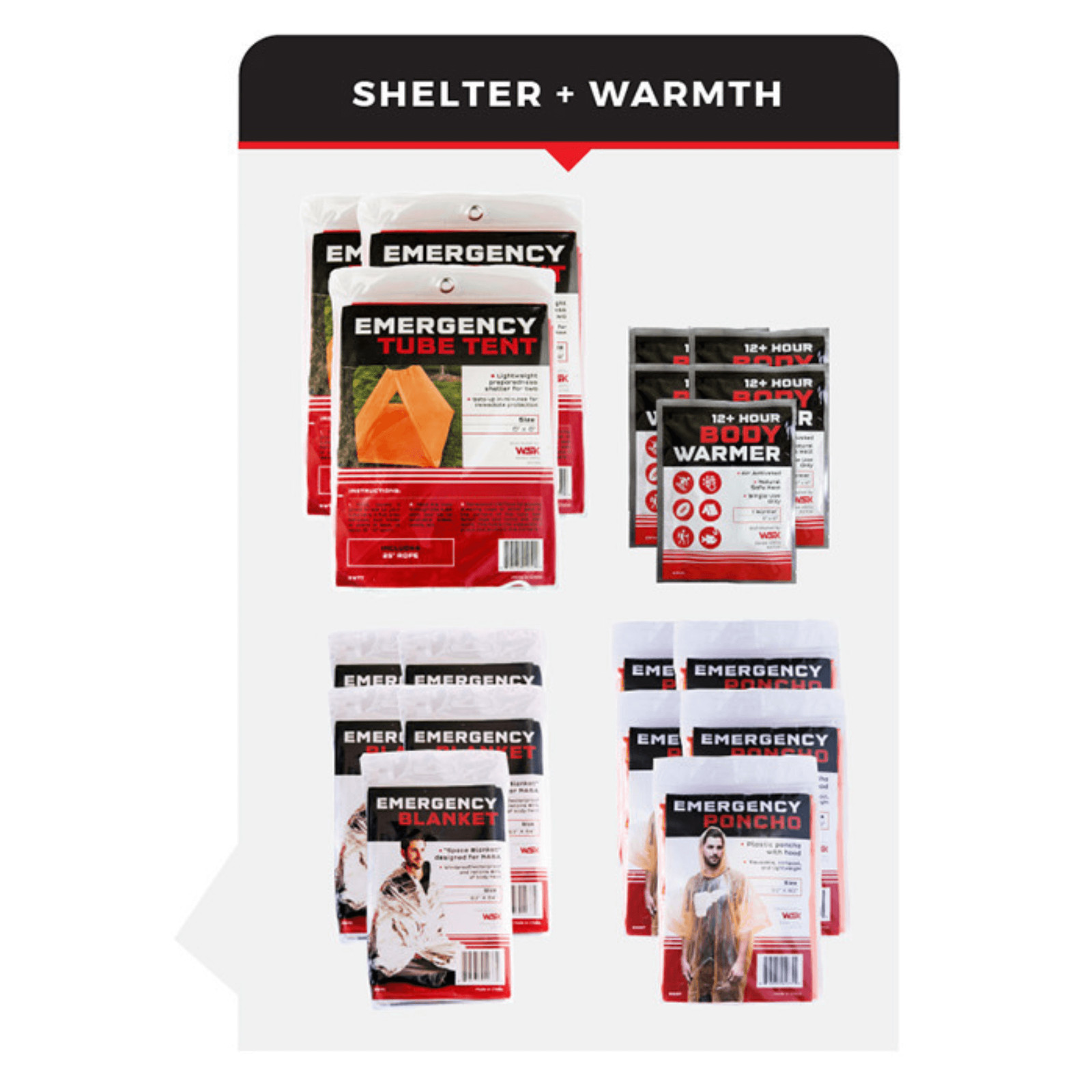 WSK 5-Person 72-Hour Emergency Survival Bucket Kit w First Aid, Food and Water