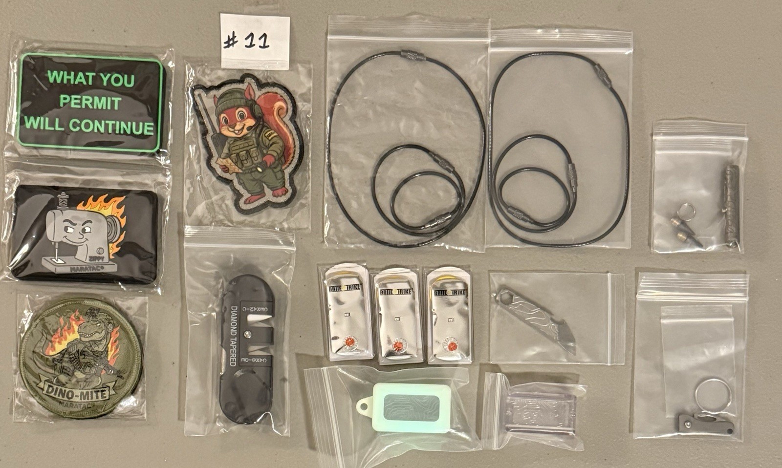 CountyComm Maratac Lot Glow Poly Box Patches Pencil Knife Pry Bar EDC Gear
