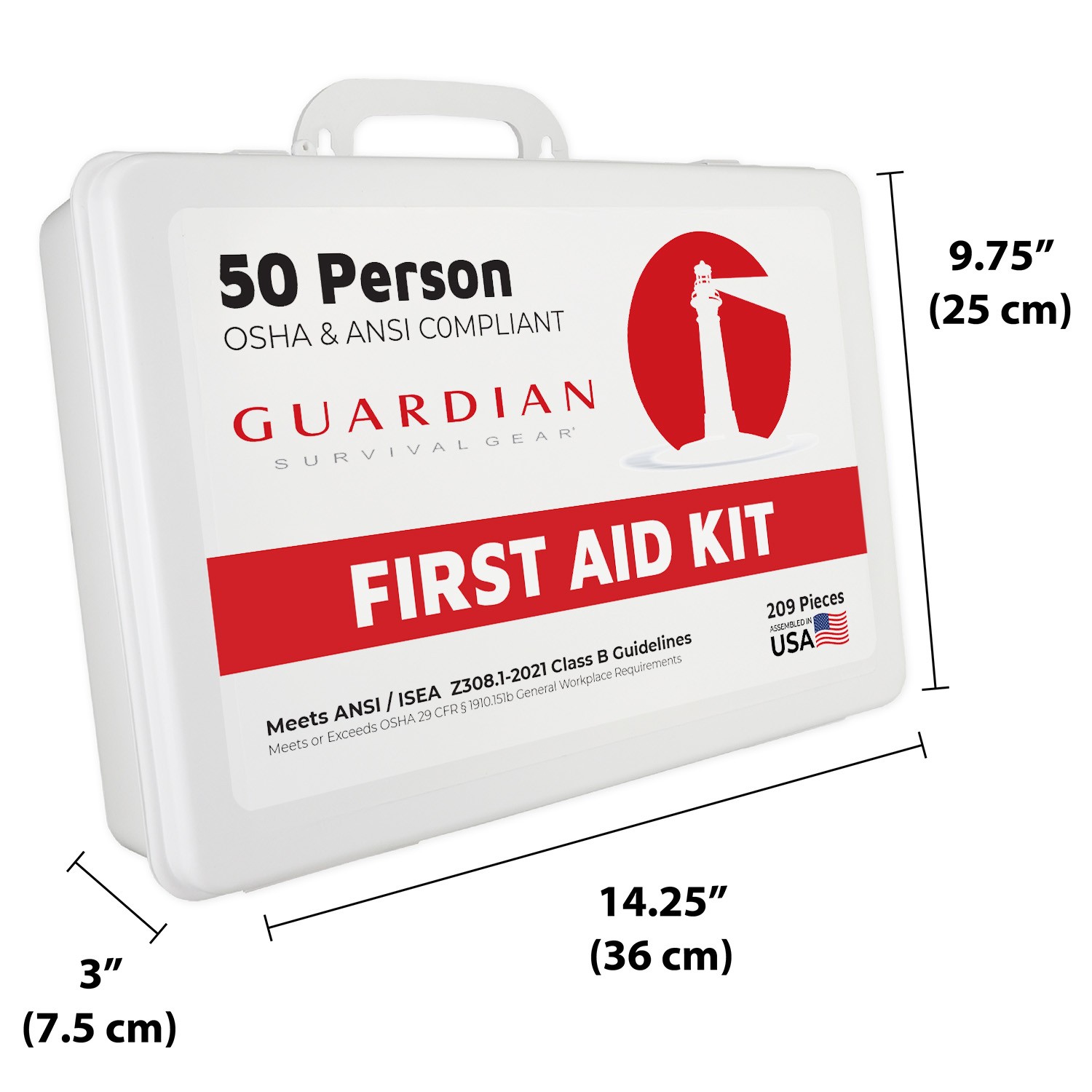 Guardian 25-50 Person First Aid Kit – Plastic