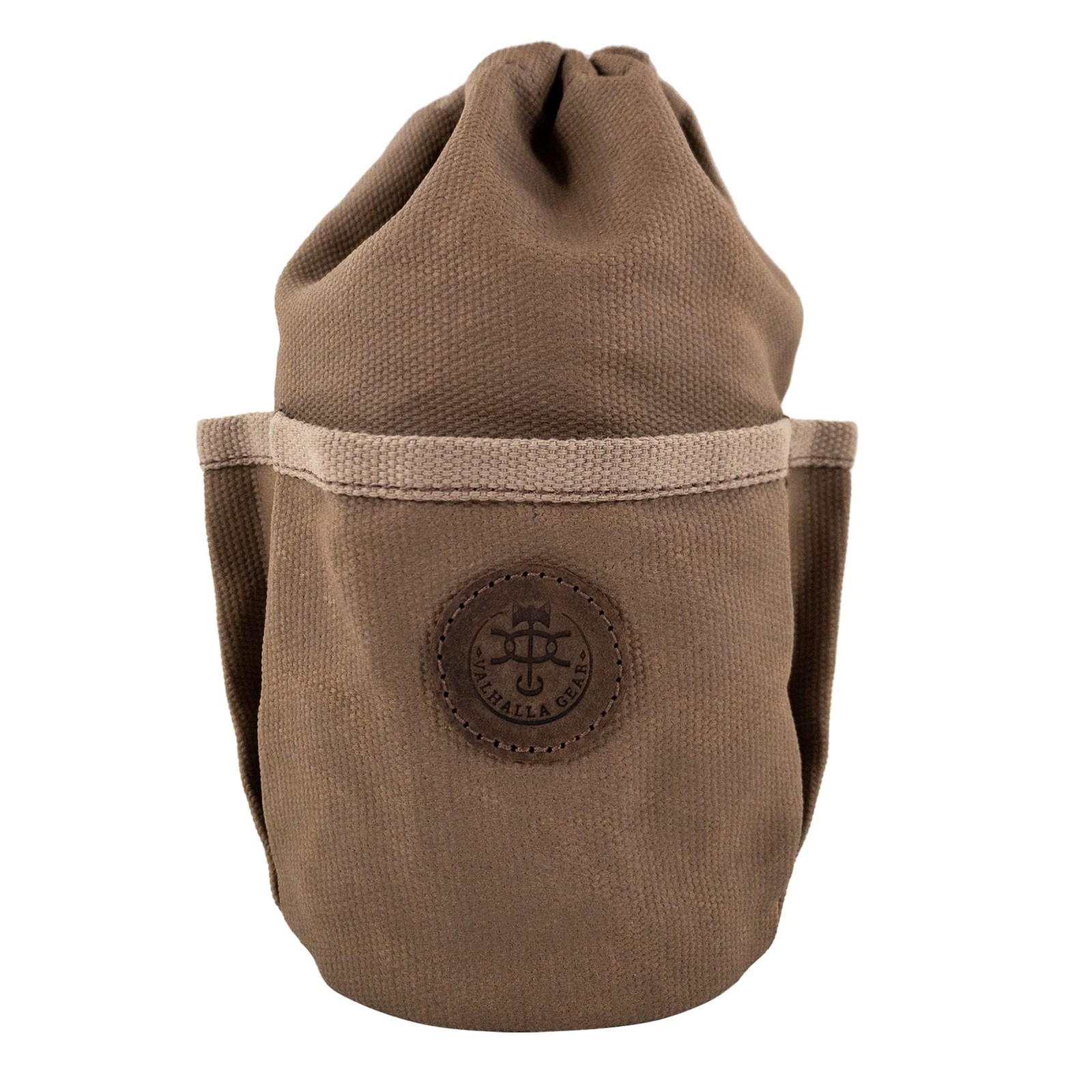, Camping Bag for Cooking Pot, Handmade from Waxed Canvas and Full Grain Leat…