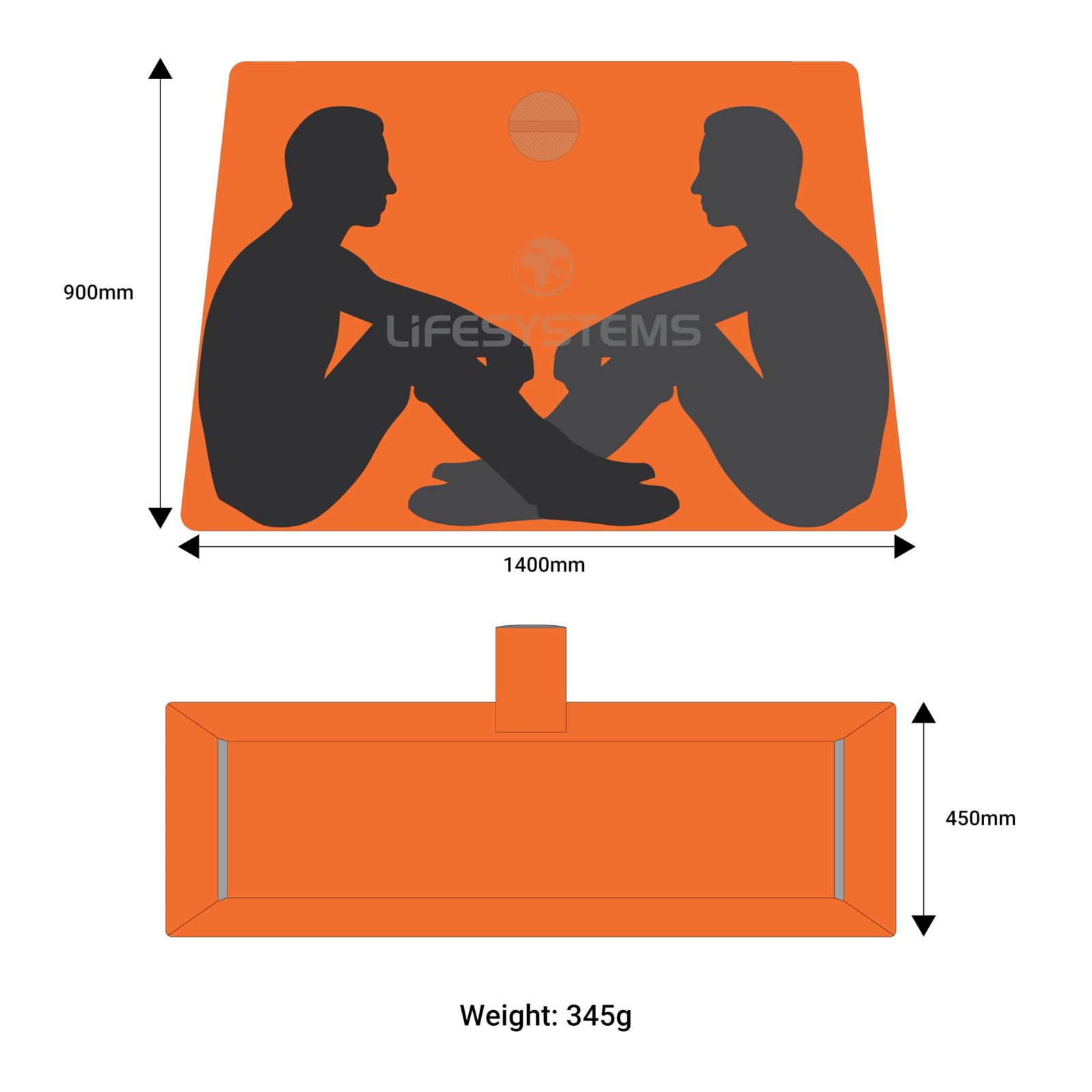 Emergency shelter for hiking and mountaineering