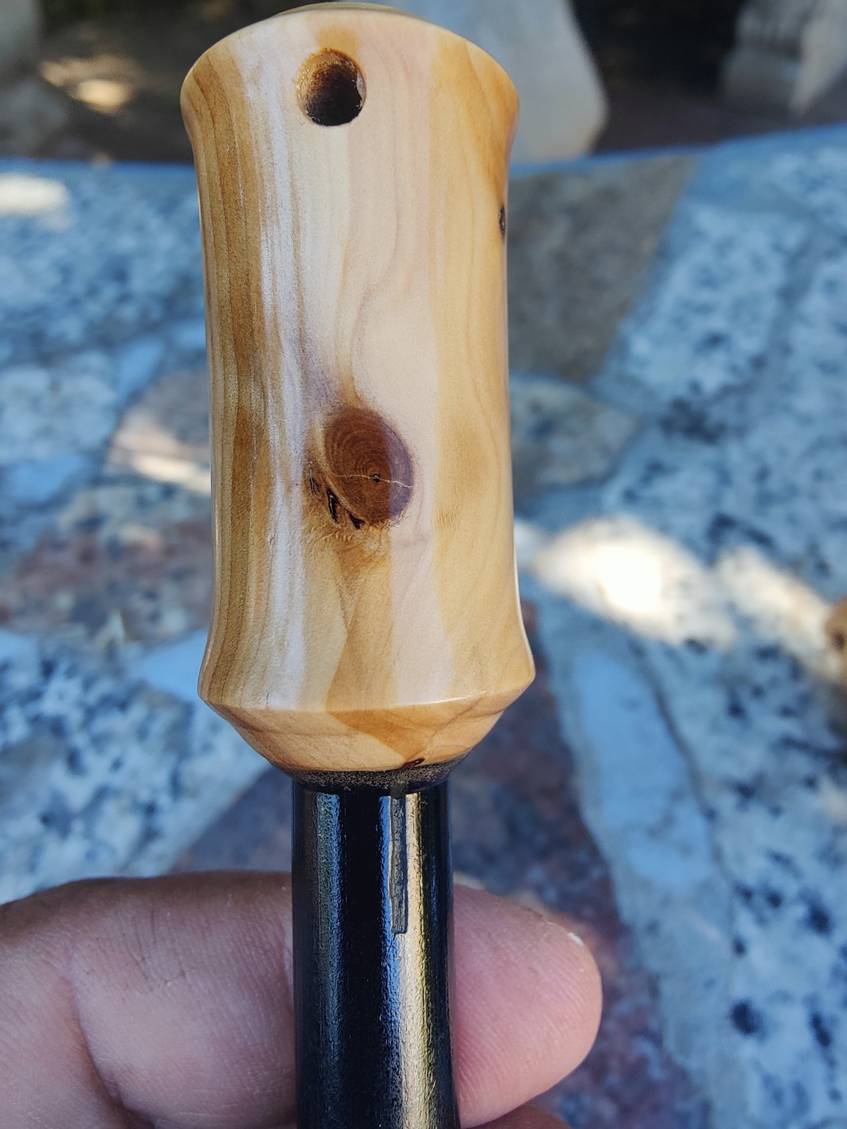 bushcraft 5″ x 1/2 ” ferrocerium rod yew wood handle | Ferro rod | mischmetal