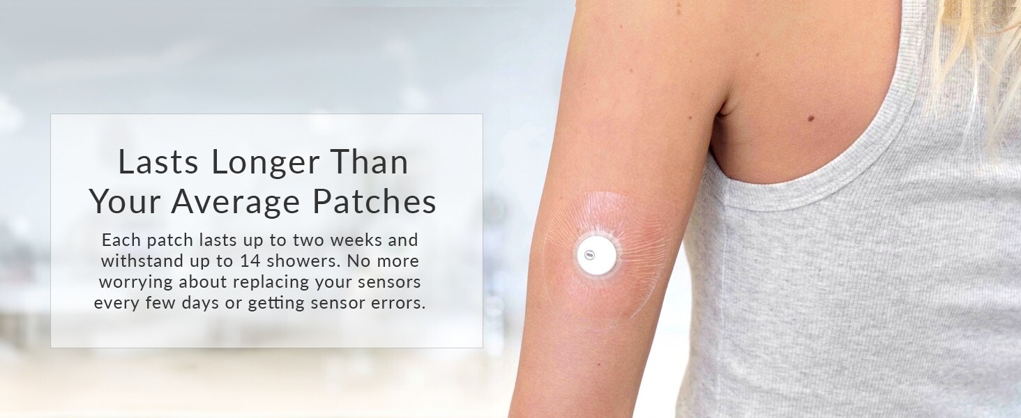 12 Transparent Waterproof Patches for Libre 1, 2, 3 CGM Sensors + 12 prep wipes
