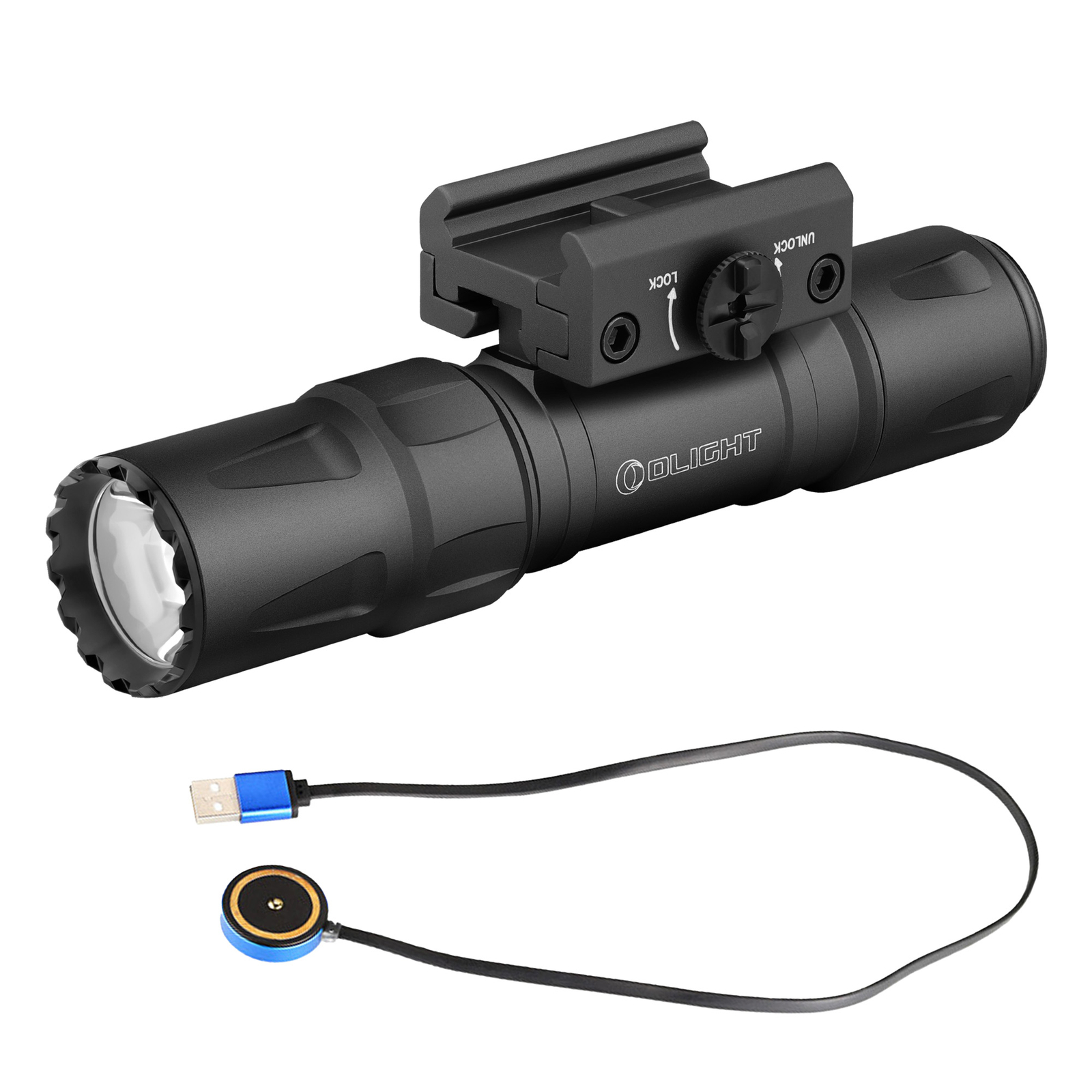 Olight Odin S 1500 Lumen Rechargeable Rail Mount Flashlight (Picatinny Mount)