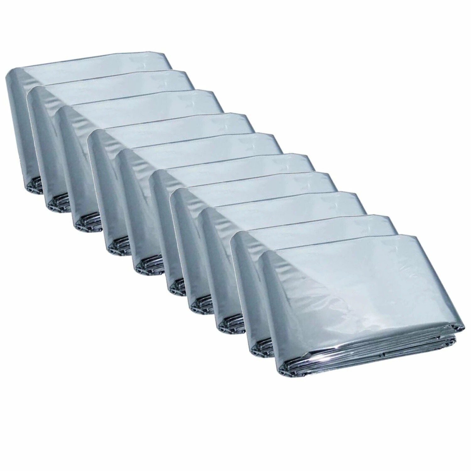 TWO 8-pack Thermfasal Insulating Mylar Heat Emergency Survival Blankets 16 pcs