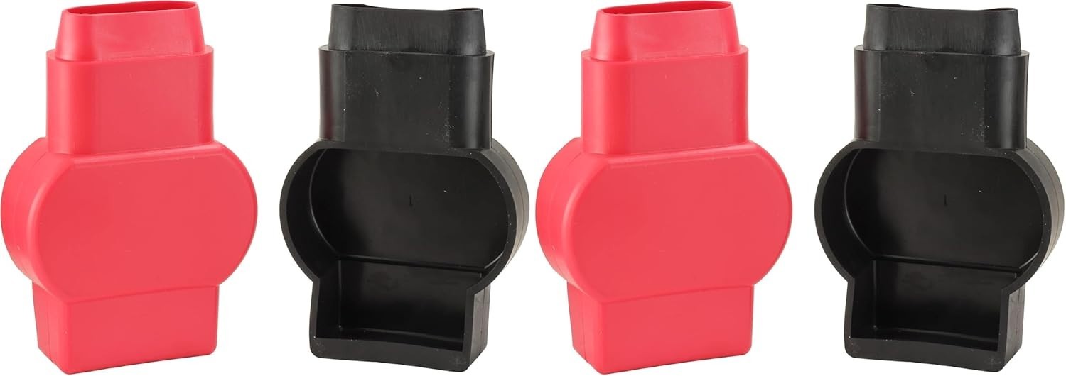 Fastronix Military Spec Battery Terminal Covers Red and Black Pack of 2