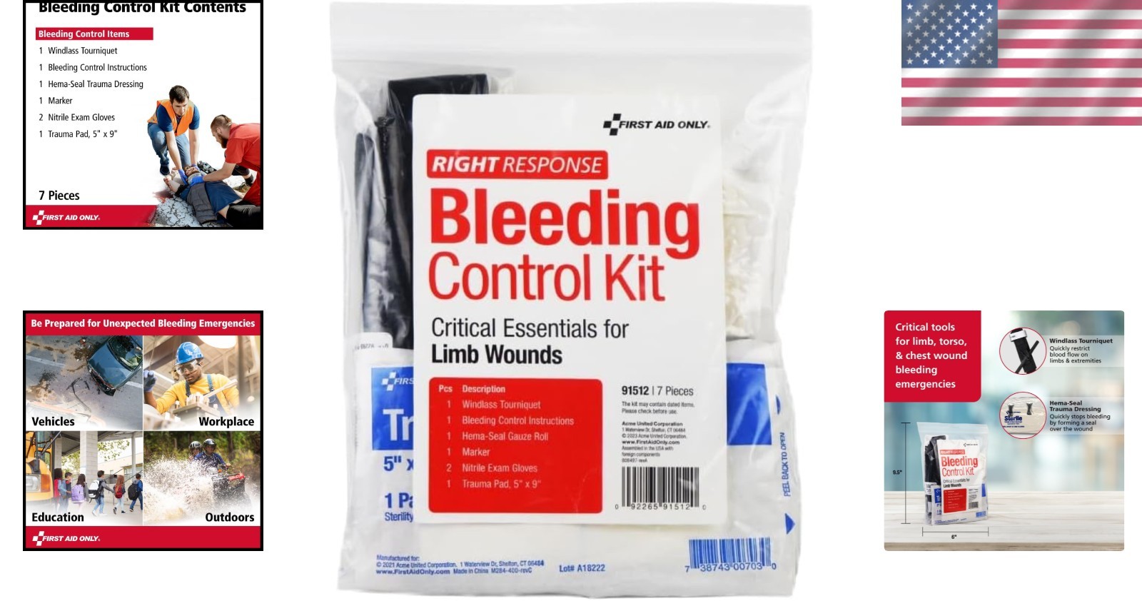 Portable Bleed Control Kit with Tourniquet – Lifesaving Essentials for All Ages
