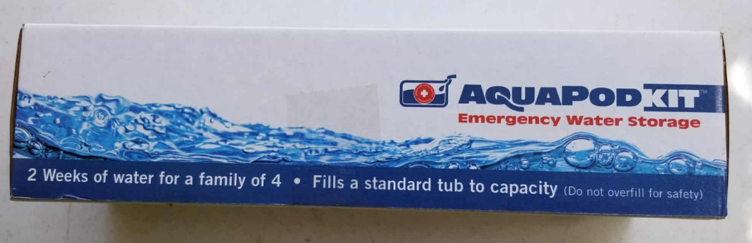 AquaPod Kit 65 gal Emergency Water Storage Drinking Water Container Home Bathtub